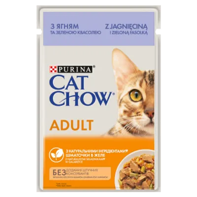 PURINA Cat Chow Adult Karma dla kotów z jagnięciną i zieloną fasolką w galaretce 85g