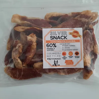 SILVER SNACK USZY królicze z kaczką 500g