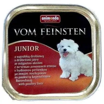 ZESTAW ANIMONDA Dog Vom Feinsten Junior smak: wątróbka drobiowa 11 x 150g