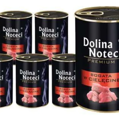 ZESTAW Dolina Noteci Premium dla kota -bogata w cielęcinę 12 x 400g