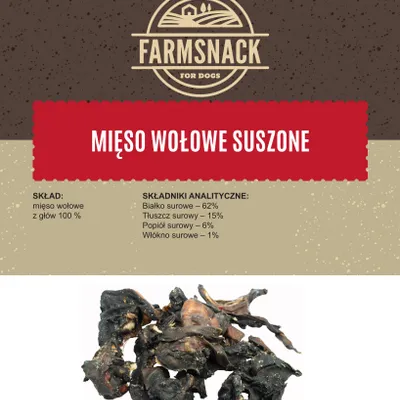 FarmSnack Mięso Wołowe Suszone 500g