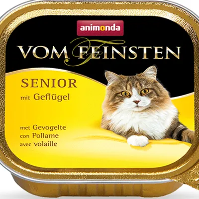 ZESTAW ANIMONDA Vom Feinsten Senior Cat smak: z drobiem 16 x 100g