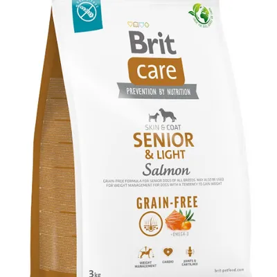 BRIT CARE Dog Grain-free Senior & Light Salmon 3kg