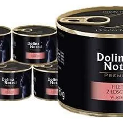 ZESTAW Dolina Noteci Premium dla kota - filet z łososia 6 x 185g