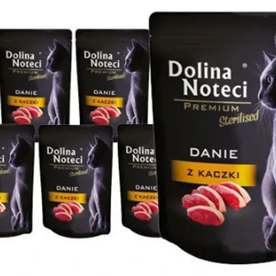 ZESTAW Dolina Noteci Premium dla kota - Danie z kaczki- koty sterylizowane 10 x 85g