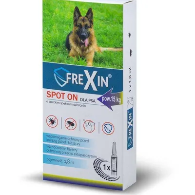 FREXIN Krople przeciw ektopasożytom dla psa powyżej 15 kg 1,8 ml