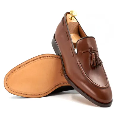 Brązowe mokasyny Lord - Tassel Loafers