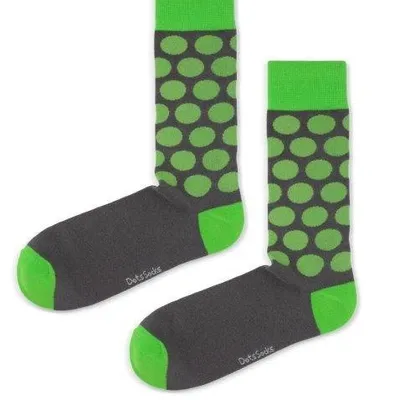 Szaro-zielone skarpety Dots Socks