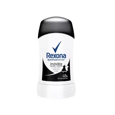 REXONA INVISIBLE BLACK+WHITE ANTYPERSPIRANT W SZTYFCIE DLA KOBIET 40ML