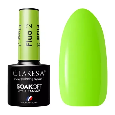 CLARESA SOAK OFF LAKIER HYBRYDOWY FLUO 2 5ML