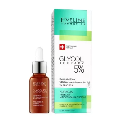 EVELINE GLYCOL THERAPY KURACJA PRZECIW NIEDOSKONAŁOŚCIOM 5% 18ML