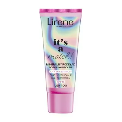 LIRENE ITS A MATCH MINERALNY PODKŁAD DOPASOWUJĄCY SIĘ SPF15 001 LIGHT 30ML