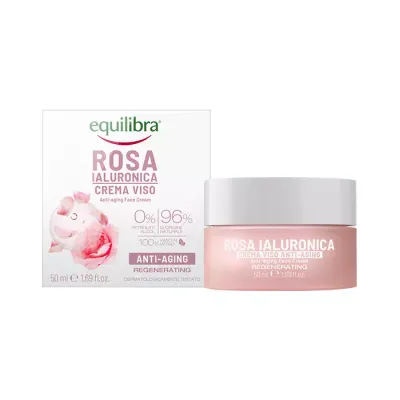 EQUILIBRA ROSA RÓŻANY KREM PRZECIWSTARZENIOWY Z KWASEM HIALURONOWYM 50ML