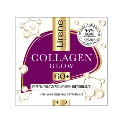 LIRENE COLLAGEN GLOW PRZECIWZMARSZCZKOWY KREM UJĘDNIAJĄCY 60+ 50ML