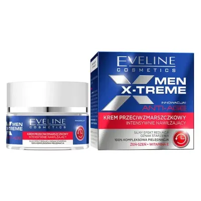 EVELINE MEN X-TREME ANTI-AGE KREM PRZECIWZMARSZCZKOWY INTENSYWNIE NAWILŻAJĄCY 50ML