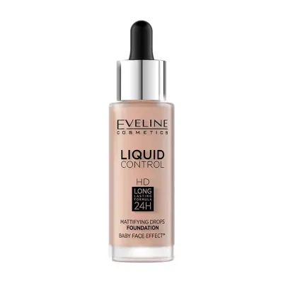 EVELINE LIQUID CONTROL HD PODKŁAD DO TWARZY 035 NATURAL BEIGE 32ML