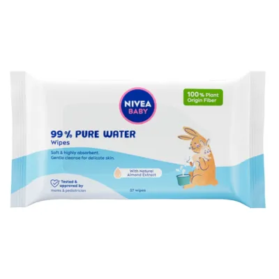 NIVEA BABY 99% PURE WATER CHUSTECZKI NAWILŻANE BIODEGRADOWALNE 57 SZTUK