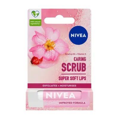 NIVEA SUPER SOFT LIPS PEELING DO UST DZIKA RÓŻA 4,8G