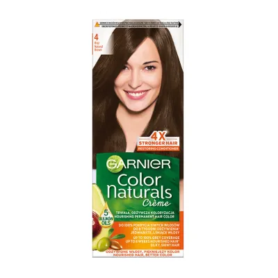 GARNIER COLOR NATURALS TRWAŁA FARBA DO WŁOSÓW 4 BRĄZ