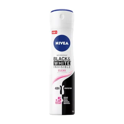 NIVEA BLACK&WHITE CLEAR ANTYPERSPIRANT SPRAY 150ML