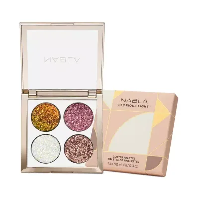 NABLA GLORIOUS LIGHT GLITTER PALETTE PALETA CIENI DO POWIEK 4G