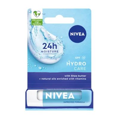 NIVEA HYDRO CARE PIELĘGNUJĄCA POMADKA DO UST SPF15 4,8G