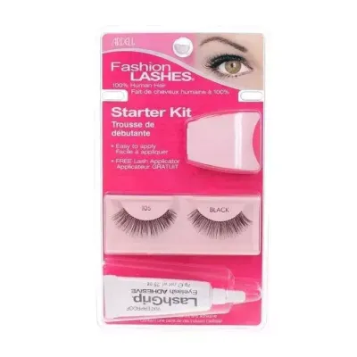 ARDELL FASHION LASHES ZESTAW SZTUCZNE RZĘSY NA PASKU 105 BLACK + KLEJ + APLIKATOR