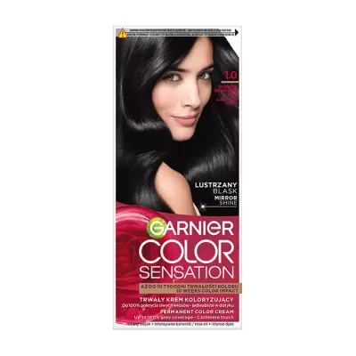 GARNIER COLOR SENSATION TRWAŁA FARBA DO WŁOSÓW 1.0 GŁĘBOKA ONYKSOWA CZERŃ