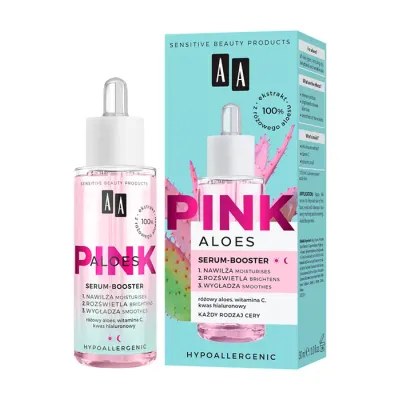 AA PINK ALOES INTENSYWNIE NAWILŻAJĄCE SERUM-BOOSTER DO TWARZY 30ML