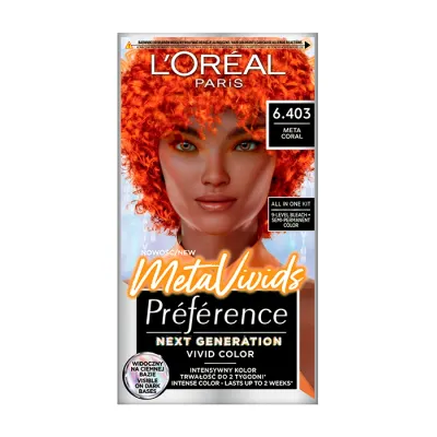 L'ORÉAL PARIS PRÉFÉRENCE METAVIVID FARBA DO WŁOSÓW 6.403 META CORAL