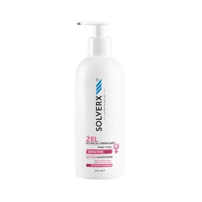 SOLVERX SENSITIVE SKIN ŻEL DO DEMAKIJAŻU I MYCIA TWARZY 200ML