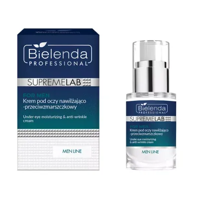 BIELENDA PROFESSIONAL SUPREMELAB MEN LINE NAWILŻAJĄCO-PRZECIWZMARSZCZKOWY KREM POD OCZY 15ML