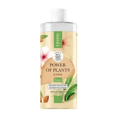 LIRENE POWER OF PLANTS ALMOND DWUFAZOWY PŁYN MICELARNY 3W1 400ML