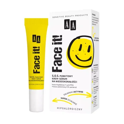 AA FACE IT! S.O.S. PUNKTOWY KREM-SERUM NA NIEDOSKONAŁOŚCI 15ML