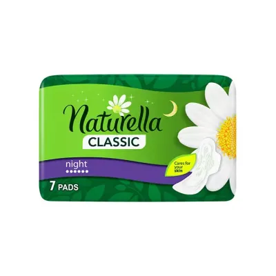 NATURELLA CLASSIC NIGHT PODPASKI HIGIENICZNE ZE SKRZYDEŁKAMI 7 SZTUK