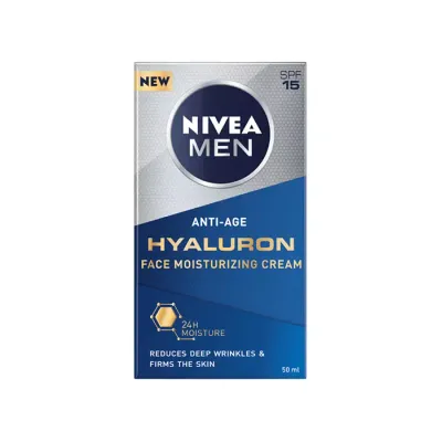 NIVEA MEN HYALURON ANTI-AGE PRZECIWZMARSZCZKOWY KREM DLA MĘŻCZYZN 50ML