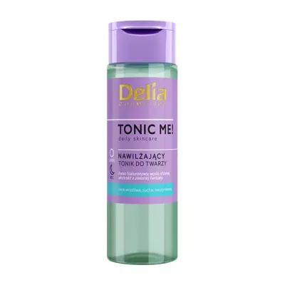 DELIA TONIC ME! NAWILŻAJĄCY TONIK DO TWARZY DO SKÓRY SUCHEJ, WRAŻLIWEJ I NACZYNKOWEJ 200ML