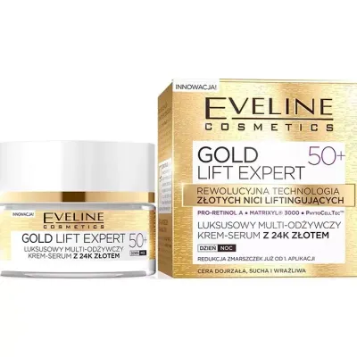 EVELINE GOLD LIFT KREM SERUM MULTIODŻYWCZY 50+