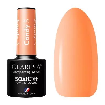 CLARESA SOAK OFF LAKIER HYBRYDOWY CANDY 3 5ML