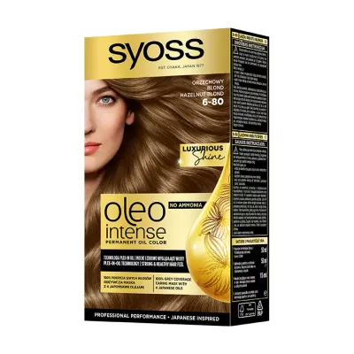 SYOSS OLEO INTENSE FARBA DO WŁOSÓW BEZ AMONIAKU 6-80 ORZECHOWY BLOND