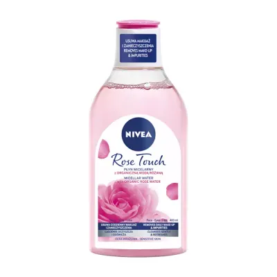 NIVEA ROSE TOUCH PŁYN MICELARNY Z ORGANICZNĄ WODĄ RÓŻANĄ 400ML