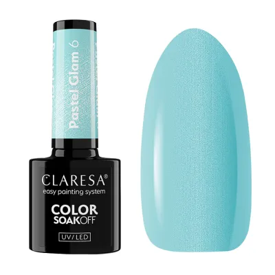 CLARESA SOAK OFF LAKIER HYBRYDOWY PASTEL GLAM 6 5G