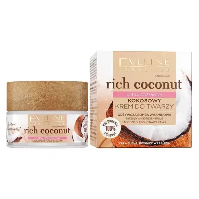 EVELINE RICH COCONUT ULTRA-ODŻYWCZY KOKOSOWY KREM DO TWARZY 50ML