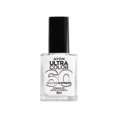 AVON ULTRA COLOUR 60 SECOND EXPRESS SZYBKOSCHNĄCY LAKIER DO PAZNOKCI WOW WHITE 10ML