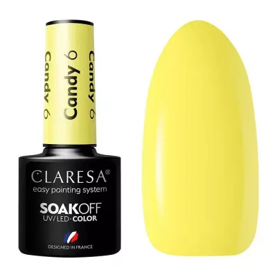 CLARESA SOAK OFF LAKIER HYBRYDOWY CANDY 6 5ML