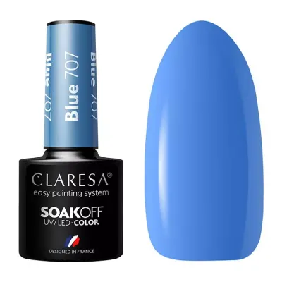 CLARESA SOAK OFF LAKIER HYBRYDOWY BLUE 707 5ML