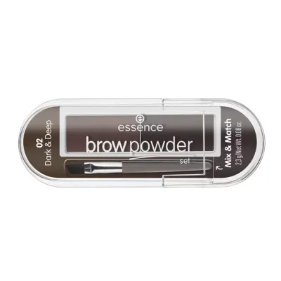 ESSENCE BROW POWDER SET ZESTAW DO BRWI 02 DARK&DEEP 2,3G