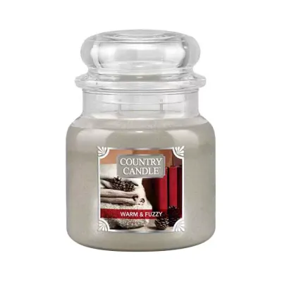 COUNTRY CANDLE ŚWIECA ZAPACHOWA ŚREDNI SŁOIK WARM AND FUZZY 453G