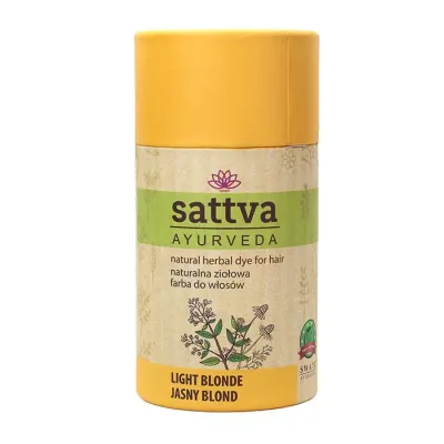 SATTVA AYURVEDA HENNA NATURALNA ZIOŁOWA FARBA DO WŁOSÓW JASNY BLOND 150G