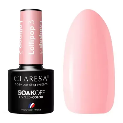 CLARESA SOAK OFF LAKIER HYBRYDOWY LOLLIPOP 3 5ML